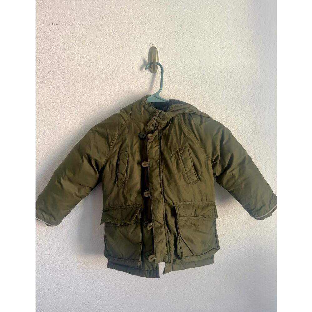 Baby GAP Olive tree, hooded parka ket